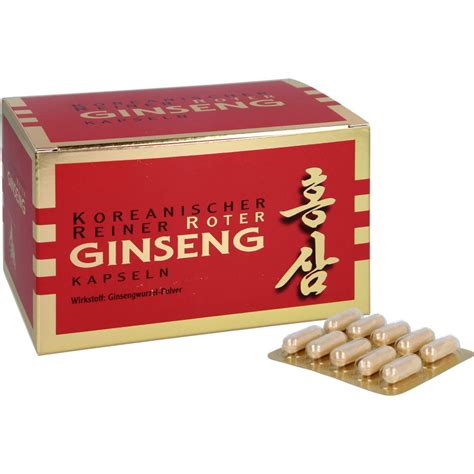 Koreanischer Reiner Roter Ginseng 300 Mg Kapseln 200 St