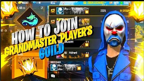 HOW TO JOIN GRANDMASTER PLAYER GUILD BEST GUILD V BADGE GUILD