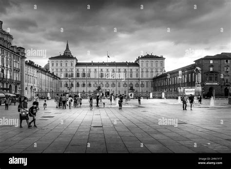 Pizza Castello Turin Italy Stock Photo Alamy