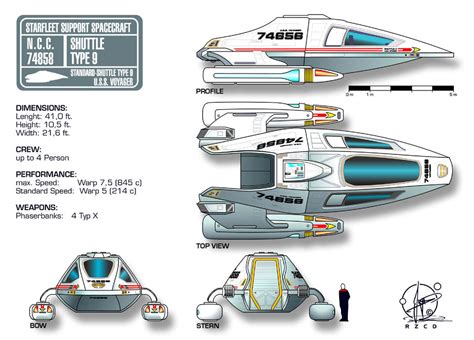 Starfleet ships • Star Trek Shuttle Type 9 by Paul Muad Dib (Note:...