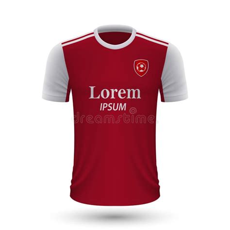 Realistic Soccer Shirt Arsenal Stock Vector Illustration Of League