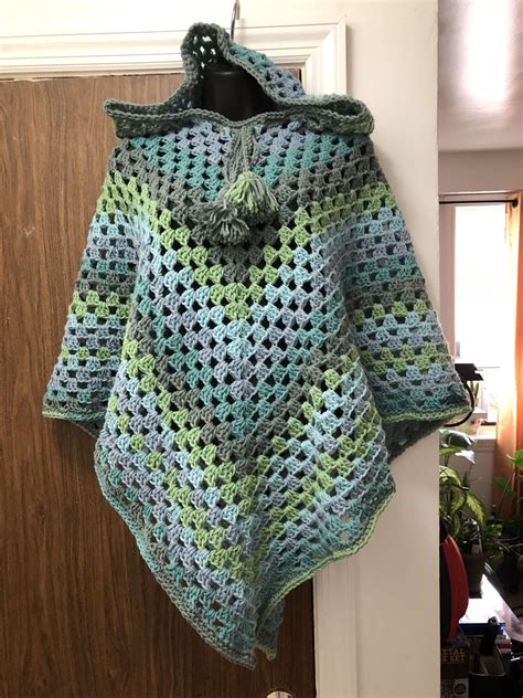 Crochet Poncho Pattern Granny Squares