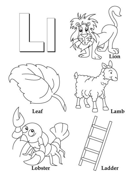 Bubble Letter L Coloring Pages