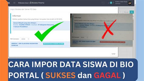 Cara Impor Bioadata Peserta Anbk Di Web Bio Portal Youtube