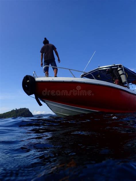 Scuba Dive Boat Crew Beach Launch Editorial Photography Image Of