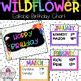 Wildflower Watercolor Class Decor Editable Birthday Chart Tpt