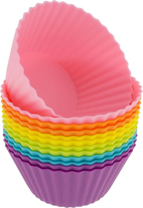 Freshware Silicone Baking Cups [12 Pack] Reusable Cupcake Liners Non Stick Muffin