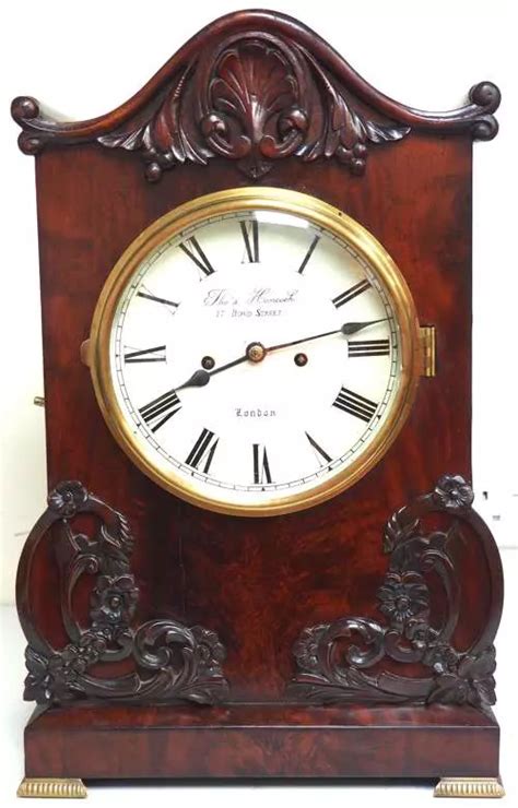 Antique English Day Twin Fusee Bracket Clock Day Striking Double