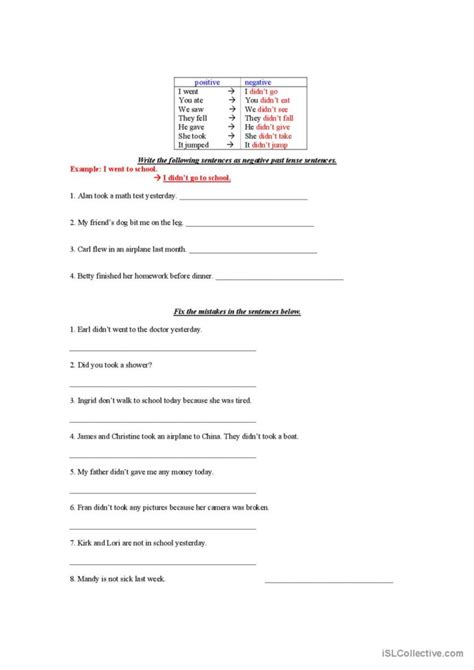 Simple Past Tense Worksheet General Français Fle Fiches Pedagogiques Pdf And Doc