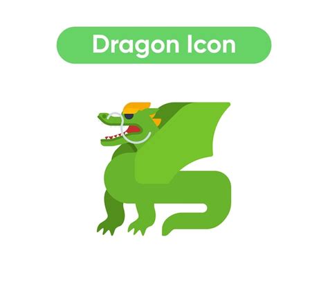 Dragón vector icono aislado dragón emoji ilustración | Vector Premium