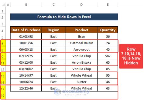 Formula To Hide Rows In Excel 7 Methods Exceldemy