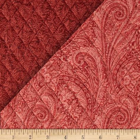 Lauren Double Sided Quilted Paisley Rust Double Faced Quilted Fabrics