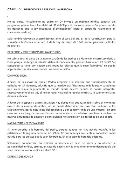 Casos Pr Cticos Resueltos Cap Tulo Derecho De La Persona La