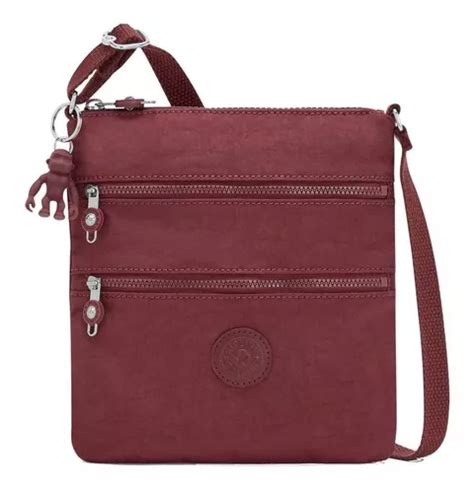 Bolsa bandolera Kipling Keiko diseño liso de nailon tango red con