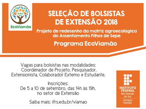 Sele O De Bolsistas Para Projeto De Redesenho Da Matriz Agroecol Gica