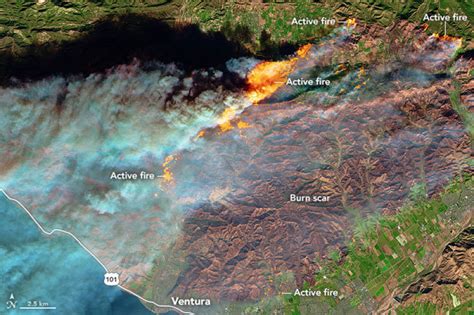 Nasa Satellite Images Show California Wildfire Scorched Destruction