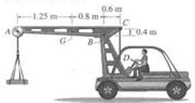 Draw The FBD Of The Crane Boom ABC Which Has A Mass Of 45 Kg Center