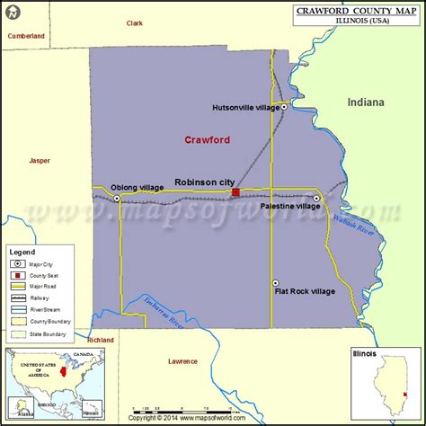 Crawford County Map Illinois