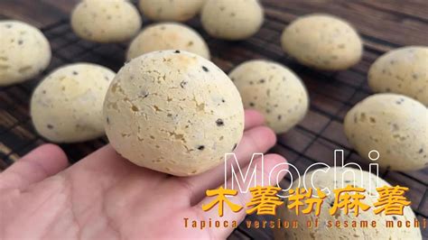 不使用預拌粉，如何手工製作、外酥內軟的芝麻麻薯包｜korean Mochi Bun Youtube