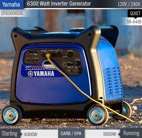 Yamaha EF6300iSDE Inverter Generator National Supply