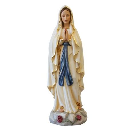 Our Lady Of Lourdes Statue Made Of Fiberglass Color Dolfiland