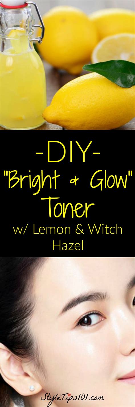 DIY Lemon & Witch Hazel Brightening Toner