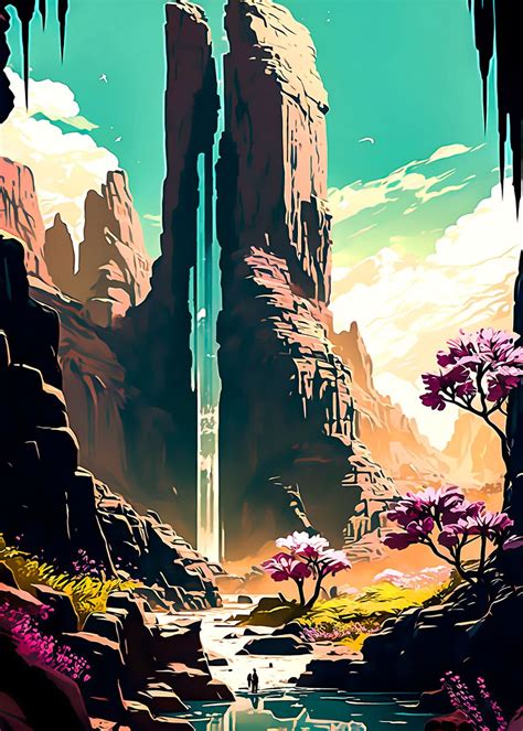 Fantasy Landscape Poster By Tine Dons Displate