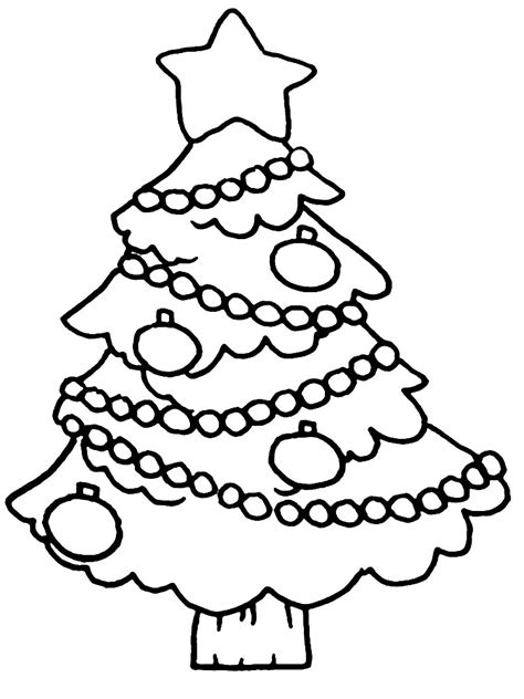 Christmas Tree Coloring Pages For Childrens Printable For Free