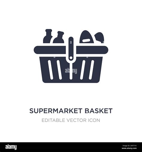 supermarket basket icon on white background. Simple element ...