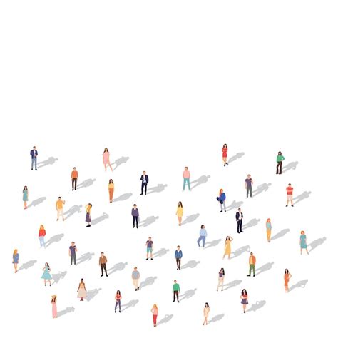 Premium Vector Crowd Of People Isolated Vector