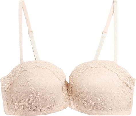 Marks And Spencer Womens Louisa Lace Under Wired Padded Bandeau Strapless Bra At Amazon Womens