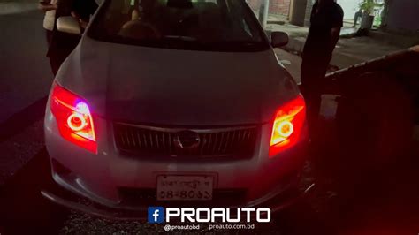 Toyota Axio Headlight Modification Led Projection Angel Eyes Drl