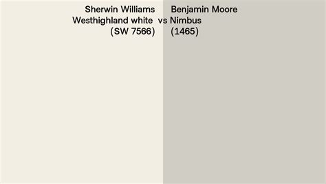 Sherwin Williams Westhighland White SW 7566 Vs Benjamin Moore Nimbus