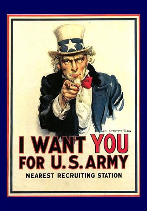 Uncle Sam I Want You WWII Recruitment Poster Military Etsy Army