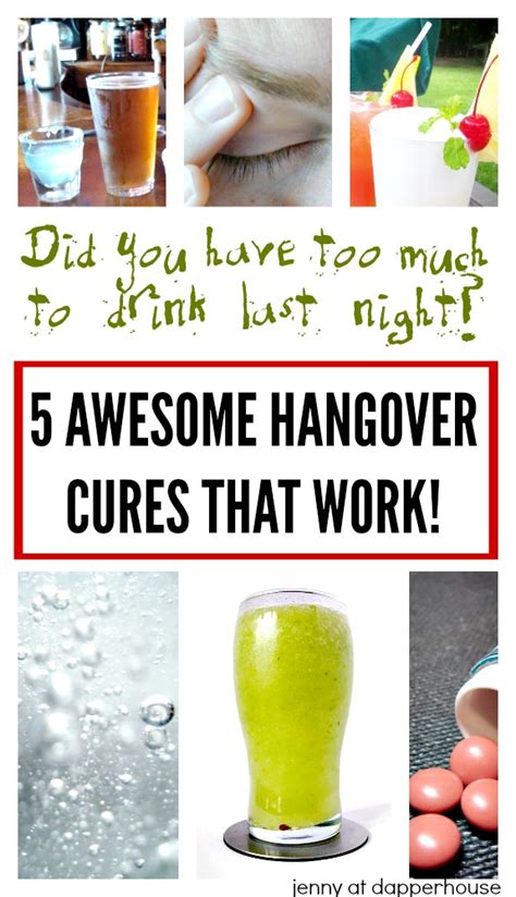 5 Awesome Hangover Cures That Really Work Jenny At Dapperhouse