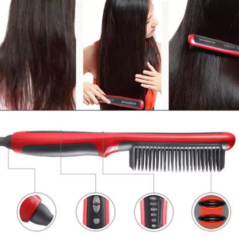 Prancha Pente Escova Cer Mica Alisador De Cabelo Feminino Profissional