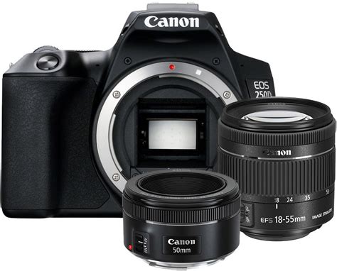 Canon EOS 250D Kit 18-55mm IS STM + 50mm noir au meilleur prix sur ...