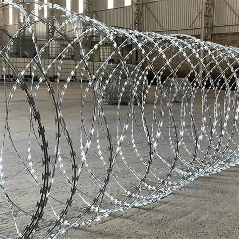 Hot Dipped Galvanized Razor Blade Concertina Razor Wire Security