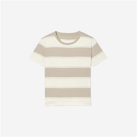 The Organic Cotton Box Cut Tee Pale Khaki Canvas Tan Everlane