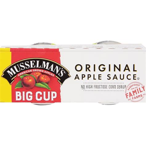 Musselman S Big Cup Original Applesauce 6oz 4 Count