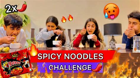 Spicy Noodles Challenge 2x 🌶️ Ft Haidershamirvlogs Zohaandfariha Youtube