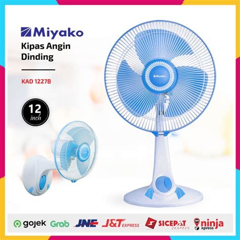 Jual Kipas Angin Meja Tembok Miyako KAD 1227B PL Electric Desk Fan Wall