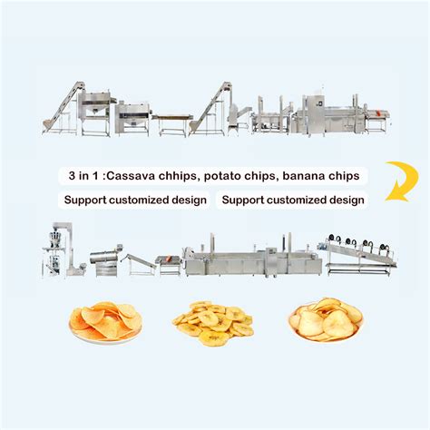 Potato Chips Production Line 300kgh Potato Chips Line Automatic Potato