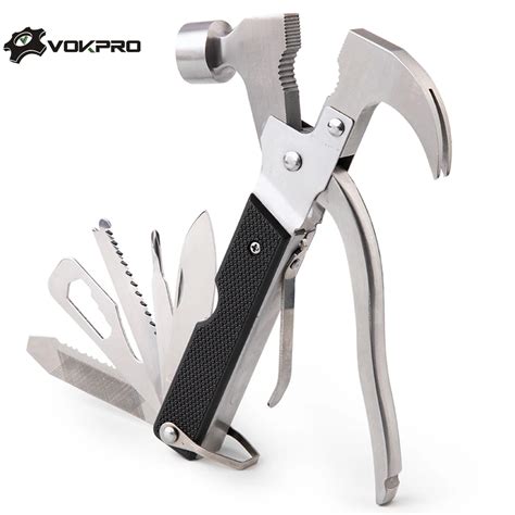 Camping Hammer Multitool Stainless Steel 18 In 1 Multifunctional Hammer