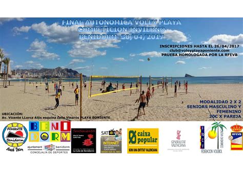 Final Autonomica Invierno Voley Playa Voley Playa Poniente Benidorm