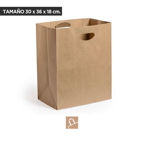 Bolsas De Papel Con Asa Troquelada Marcadas Con Logo De Empresa