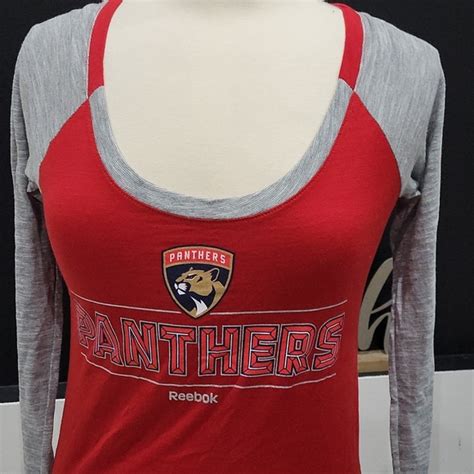 Reebok Tops Womens Florida Panthers Ice Hockey Nhl Reebok Long