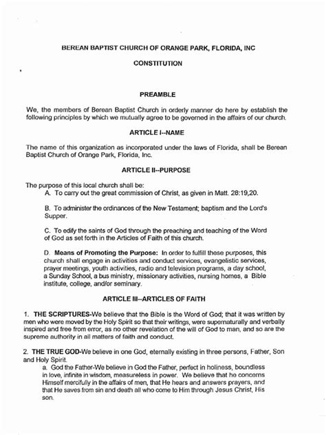 Church Bylaws Pdf Baptism Sin