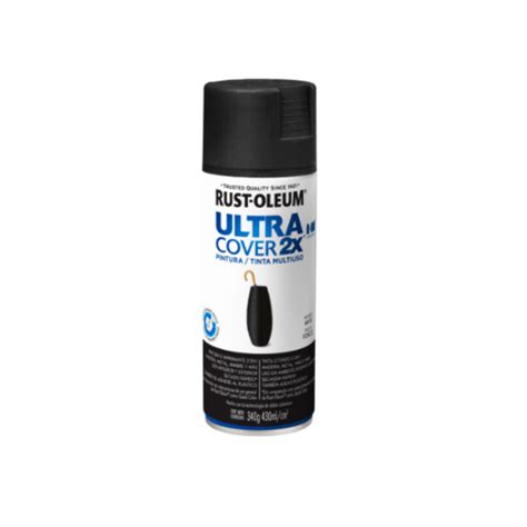 Aerosol Ultra Cover 2x Negro Mate 340g Rust Oleum 262150 Ferretera La Fama