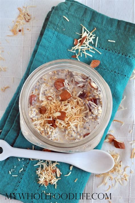 Toasted Coconut Overnight Oats My Whole Food Life